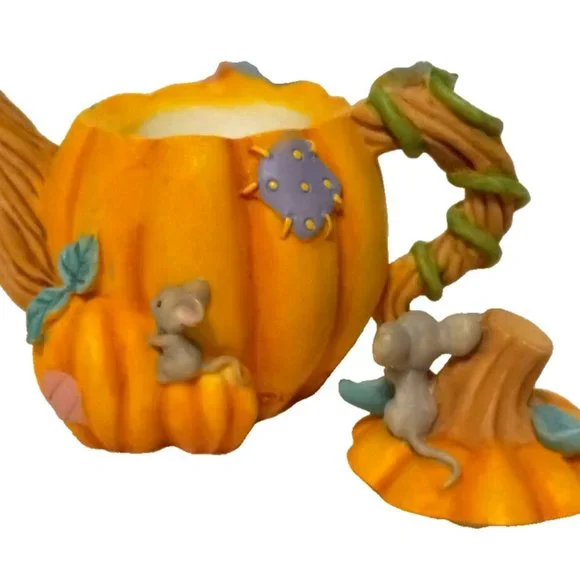 PRECIOUS MOMENTS By Enesco-October-Fall Seasonal Mini Teapot Item #608289 - Picture 9 of 11